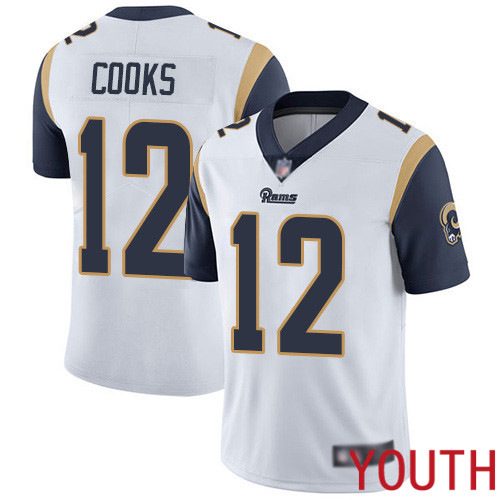 Los Angeles Rams Limited White Youth Brandin Cooks Road Jersey NFL Football 12 Vapor Untouchable